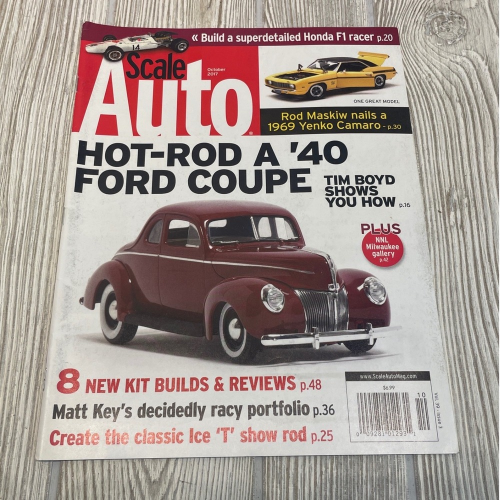 Scale Auto Magazine October 2017 40 Ford Coupe Ice T Show Rod McLaren 570S